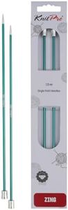 KNIT PRO KP47266 Zing: Knitting Pins: Single Ended: 30cm x 3.25mm, Metal, 3.25, Green