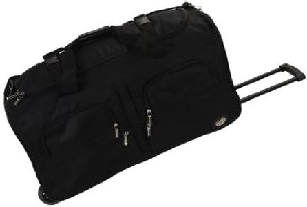 Rockland Rolling Duffel Bag, Black, 30-Inch, Rolling Duffel Bag