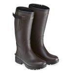 Caldene Westfield II Wellingtons - Durable Natural Rubber, Neoprene Lined Outdoor Boots with Adjustable Gusset - Ideal for All-Weather Use, Unisex - Brown - 11