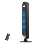 Dreo 25dB Silent Tower Fan, 28ft/s High-Velocity Cooling Fans, 9 Speeds Standing Fans for Bedroom, 42 Inch Bladeless Electric Fan, 4 Modes, 90° Oscillating, 12H Timer, LED Display