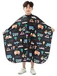 PERFEHAIR Kids Hair Cutting Cape, Cute Cars Pattern, Barber Haircut Cape Cover for Children, Baby, Toddler, Boys Salon Hair Cut Capes