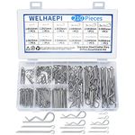 210 Pcs Cotter Pins and R Clips Assortment Kit, 304 Stainless Steel Split Pins, Retaining Spring Hitch Cotter Fastening Pins Clips Set, for Farm Trucks, Cars, Campers, Lawn and Garden Equipment