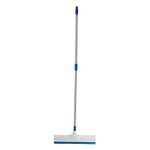 Cello Kleeno Standee Telescopic Floor Wiper | Durable, Ergonomic, and Efficient Cleaning Solution for Sparkling Floors | Moulded Rubber Lip | White and Blue