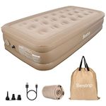 Bestrip Air Mattress Twin with Built in Pump Rechargeable, 16" Self Inflation Blow up Mattress Airbed for Camping, Home&Guests