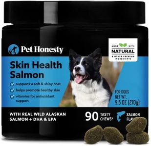 Pet Honesty Salmon Skin Health - Omega 3 Fish Oil For Dogs, Natural Salmon Oil For Dogs Chews for Healthy Skin & Coat, May Reduce Normal Shedding for Sensitive Skin, Dog Fish Oil Supplements - (90 Ct)