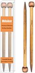 Mdoker Bamboo Knitting Needle Straight Single Pointed Sweater Knitting Needles 10-inch Length for Handmade DIY Knitting Projects,Size US 13(9mm)