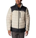 Columbia Men's Autumn Park Down Puffer Jacket, Dark Stone, Shark, L