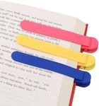 SMUK 3pcs Silicone Automatic Bookmark, Unique Bookmark Page Keeper for Reading Lovers Women Men Kids Teachers, Book Page Holder Markers Clip Book Marks Reading Accessories Gifts