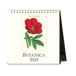 Cavallini 2025 Vintage Botanica Easel Desk Calendar, 6 x 6.5 Inches, 12 Month Page-A-Month Standing Desk Calendar, Vintage-style Botanical Illustrations, Small and Cute Desktop Flip Calendar 2025