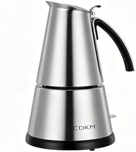 CDKM Electric coffee maker,Espresso pot,Stainless steel Moka pot,3/6 cups