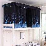 Dormitory Bunk Bed Curtains Dustproof Ventilation Blackout Cloth Mosquito Nets Shading Nets Bed Single Bed Tent Curtain Bed Canopy College Students Dorm Sleep Privacy Bed Spread Blackout Curtains