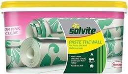 Solvite 2029437 Paste the Wall Wallcoverings Adhesive, Ready Mixed Wallpaper Paste, 3-Roll Bucket, Pink