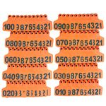 Cattle Ear Tags Livestock Animal Ear Tag for Cows Goats Pigs Number 001-100,Orange