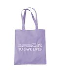 It's a Beautiful Day To Save Lives - Tote Shopping Bag - Hospital TV Show Merch My Person One size lavender purple