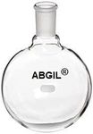 ABG BOROSILICATE GLASS ROUND BOTTOM BOILING FLASK WITH INTER CHANGEABLE JOINT. 5000ML CAPACITY. ONE UNIT. DISTILLATION FLASK