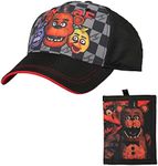 Five Nights at Freddy's Animatronic Characters Youth Baseball Cap & Wallet Set Multicolored