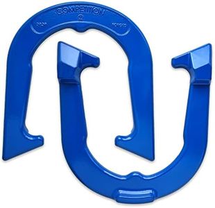 Competition Tournament Pitching Horseshoes - Blue Finish - NHPA Sanctioned for Tournament & League Play - Drop Forged Construction - One Pair (2 Shoes)