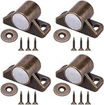 LUTER 4 Pieces Magnetic Door Catches Cabinet Door Magnets with Stainless Steel Screws for Kitchen Cabinet Closer Sliding Door Closure Cupboard Closet (Bronze)