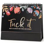 Fuck It Calendar,Desk Calendar 2025 Canada, 2025 Calendar For Tired-As Women,Desk Calendar Monthly Planner for Family School Office