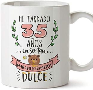 MUGFFINS Taza 35 Cumpleaños -Regalos Originales y Divertidos para Aniversarios y Cumpleañeros