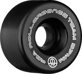 Skate One Corporation Rollerbones Team Logo 98A Recreational Roller Skate Wheels (Set of 8), Black, 57Mm