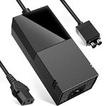 Power Supply Brick for Xbox One, AC Adapter Cable Replacement Kit for Xbox One Console Games, Auto Voltage 100-240V, Black