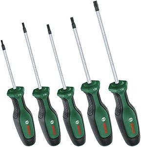 Bosch Screwdriver Set TX 5-Piece (5x High-Performance Screwdrivers for DIY; S2 Steel; Softgrip; Magnetic Tip)