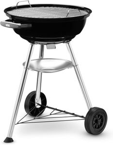 Weber Compact Kettle Charcoal Grill 47cm – Porcelain-Enamelled, Black
