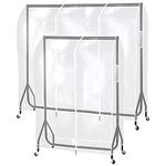 2ft 3ft 4ft 5ft 6ft Clear Transparent Clothes Rail Protective Zip Over Cover for Garment Hanging Coat Racks The Shopfitting Shop ® (for 3ft Rail)