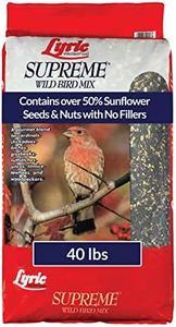 Lyric Supreme Wild Bird Seed - Wild Bird Food Mix with Nuts & Sunflower Seeds - Attracts Many Beautiful Songbirds - 40 lb bag