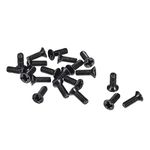 uxcell M2 x 6mm Phillips Screws Fastener Black for Laptop PC TV Fan Switch 500pcs