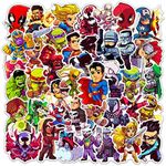 50PCS Superhero Stickers, Marvel Avenger Vinyl Waterproof Stickers for Laptop,Bumper,Skateboard,Water Bottles,Computer,Phone,Cartoon Anime Stickers for Kids Teens Adult