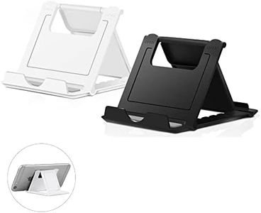 2PCS Portable Universal Desk Stand for Mobile Phone Tablet Holder Adjustable (Black)