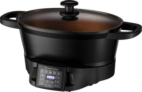 Russell Hobbs Mijoteur Electrique [8 en 1 Polyvalent] Good to Go (Rôtir, Cuisson lente, à vapeur, sous vide, ébullition, mijoter, cuiseur de riz , 6,5L, Economie d'énergie, Commande amovible) 28270-56