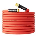 SPECILITE Hot Water Hose 5/8" x 50 ft,Heavy Duty Garden Hose -50℉-190℉,Flexible & Lightweight Rubber Hoses With 3/4" Brass Fittings for Yard,Outdoor,Farm