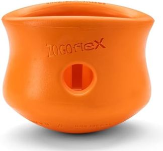 WEST PAW Zogoflex Toppl Interactive Treat Dispensing Dog Puzzle Play Toy, 100% Guaranteed Tough, It Floats!, Made in USA, Extra Large, Tangerine
