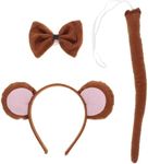 SHERCHPRY 3 Piece Brown Monkey Head