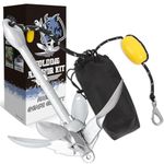 Linkloos Kayak Anchor Kit - 3.5lb with 40ft Rope & Storage Bag - Accessories for Kayaks, Canoes, SUP Boards, Small Boats, Jet Skis & PWCs - Marine Grade Silver