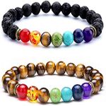 Men Women 8mm Lava Rock Beads Brace