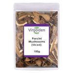 Porcini Mushrooms (Sliced) 100g by Virgolden - Great Source of Protein, B Vitamins, Vitamin D, High Levels of Antioxidants