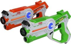 Kidzlane Infrared Laser Tag Game - Set of 2 Green / Orange - Infrared Lazer tag Game, Works for Indoor and Outdoor Activities | Laser tag for Boys Age 8-12