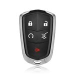 Keylessbest Key Fob Remote Replacement for 2017 2018 2019 2020 Cadillac XT5 XTS XT4 SRX 5 Buttons 433MHz HYQ2EB,Black