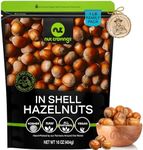 NUT CRAVINGS, Raw Hazelnuts Filberts In Shell, Whole, (16oz - 1 LB) Bulk Nuts Packed Fresh in Resealable Bag, Healthy Protein Food Snack, Natural Keto Vegan Kosher Ideal for Trail Mixed Nuts