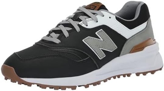 New Balance Men's 997 SL Golf Shoe, Black/White, 10.5