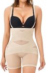 YERKOAD Shapewear Tummy Control for Women Butt Lifting Panties High Waist Seamless Body Shaper Shorts, Beige, Large