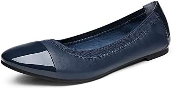 DREAM PAIRS Women's Sole-Flex Ballerina Walking Flats Shoes, Navy, 11