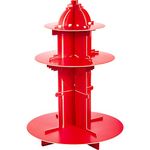 Fire Hydrant Cupcake Holder 3 Tier Fire Hydrant Cupcake Stand Firefighter Theme Cupcake Holder Stand Fire Truck Birthday Party Supplies Fire Hydrant Party Decor for Fire Party Decorations