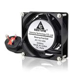 GDSTIME 220V Fan 80mm Cooling Fan 240V Fan 80 x 25mm AC Axial Cooling Fan Dual Ball Bearing Brushless Cooling Fan For Ventilation Exhaust Fan Replacement