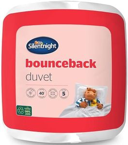 Silentnight Bounceback Duvet Winter Warm Quilt Machine Washable and Hypoallergenic - Double,White, 13.5 Tog
