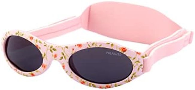 Kiddus Lunettes de soleil Polarisées Premium pour bébé, garçon, fille. De 0 mois à 2 ans. Protection Solaire UV400. Pont de nez en Silicone. Bande réglable en Neoprène